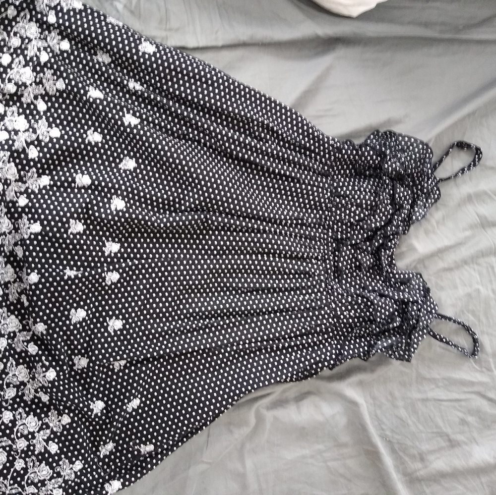 Black and White polka dot sun dress